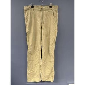 Carhartt Relaxed Fit Canvas Work Pants Mens 36x34 Tan Carpenter Utility